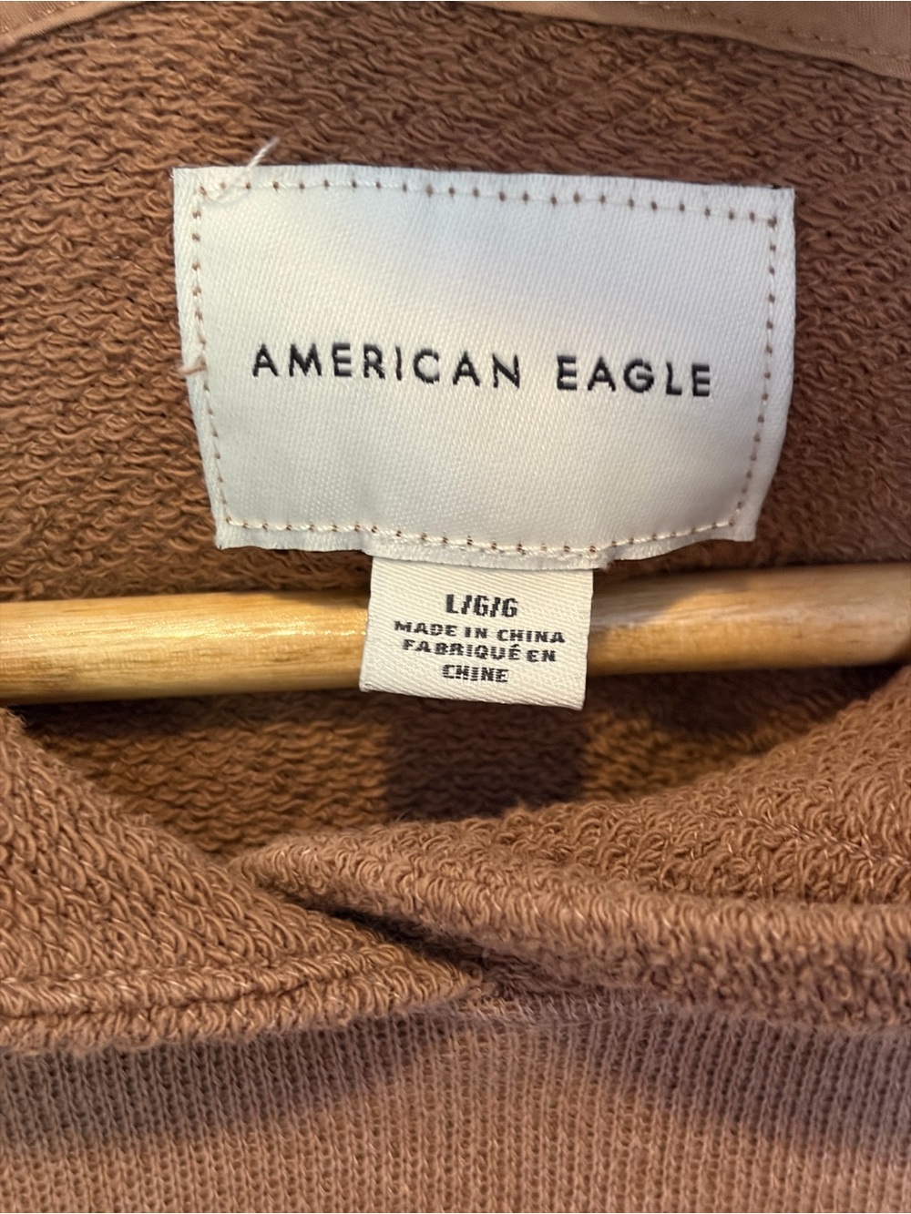 American Eagle Outfitters Brown Hooded Pullover Sweater - Picture 5 of 6